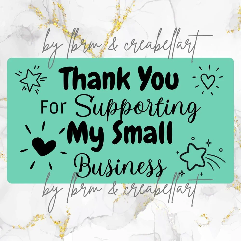 100 thermal Thank you Stickers 2.25